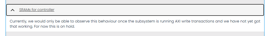 drop down showing SRAMs for controller